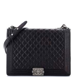 Chanel Boy Flap Bag Quilted Caviar #205450C35B